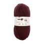 Knitcraft Burgundy Leader of the Pac Aran Yarn 100g image number 1
