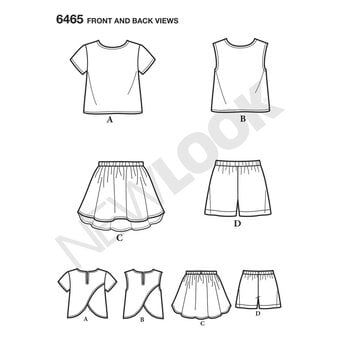 New Look Child's Separates Sewing Pattern 6465