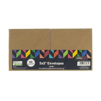 Kraft Envelopes 5 x 5 Inches 50 Pack image number 3