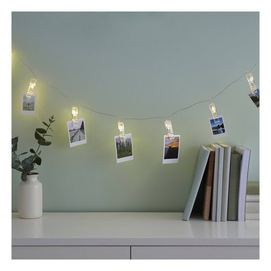 Create & Celebrate LED String Lights with Pegs 1.5m image number 1