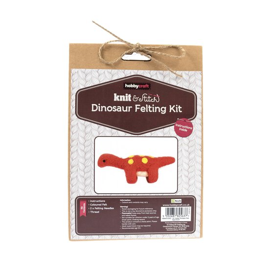 Red Dinosaur Felting Kit image number 5