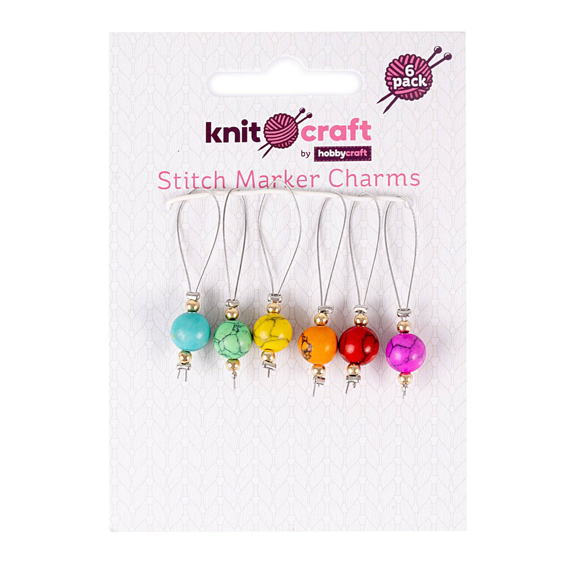 Round Stitch Marker Charms 6 Pack Hobbycraft