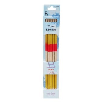 Pony Flair Double Ended Knitting Needles 20cm 5.5mm 5 Pack image number 2