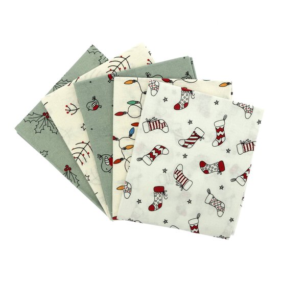 Christmas Line Art Fat Quarters 5 Pack image number 1