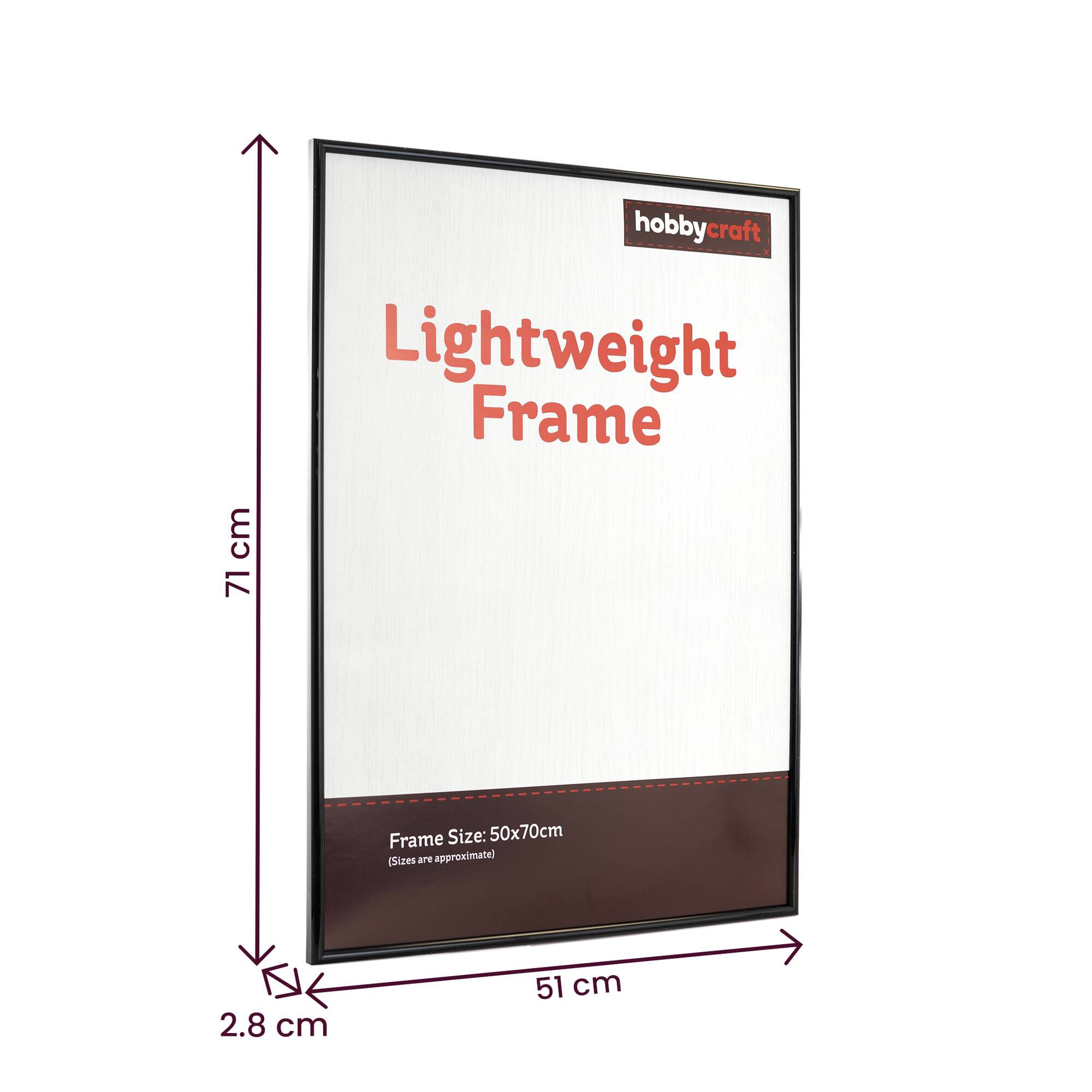 Black Lightweight Frame 50cm x 70cm Hobbycraft