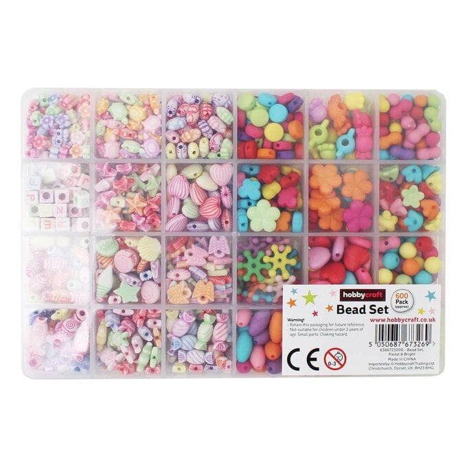 Assorted Bead Box Kit 600 Pieces image number 1