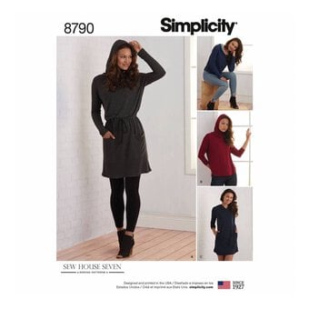 Simplicity Knit Dress and Tunic Sewing Pattern 8790 (XS-XL)