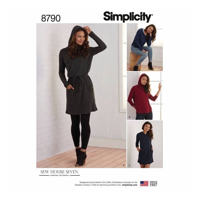 Simplicity Knit Dress and Tunic Sewing Pattern 8790 (XS-XL) image number 1