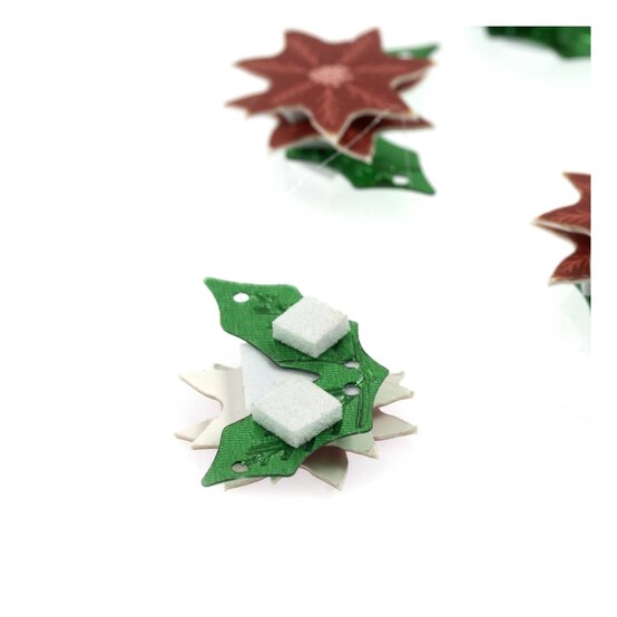 Poinsettia 3D Stickers 9 Pack image number 3