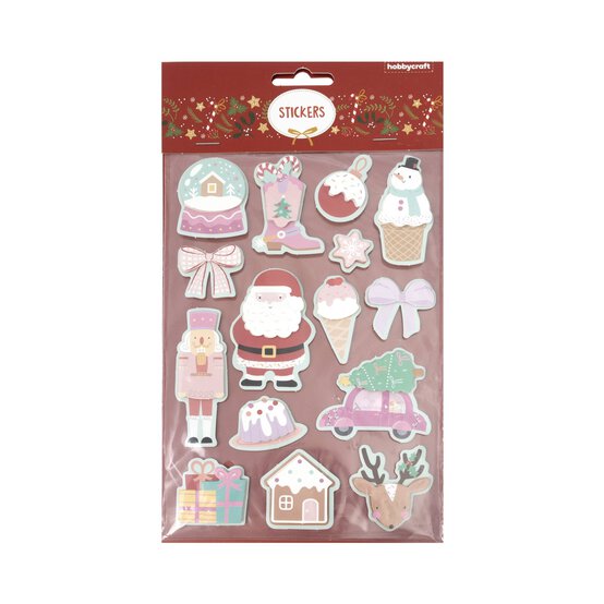 Pink Christmas Sticker Toppers image number 4