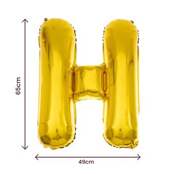 Extra Large Gold Foil Letter H Balloon
