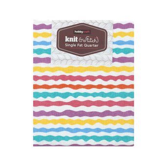 Bright Wiggly  Single Cotton Fat Quarter