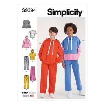 Simplicity Kids’ Sportswear Sewing Pattern S9394 (XS-XL)