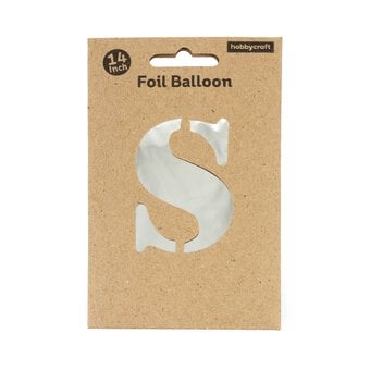 Silver Foil Letter S Balloon image number 3