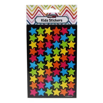 Multi-Coloured Star Paper Stickers 240 Pack