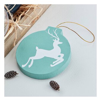 Mache Hanging Bauble Decoration 9.5cm