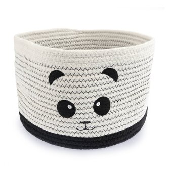 Panda Cotton Rope Basket 30cm x 18cm