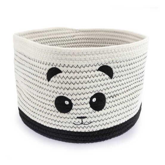 Panda Cotton Rope Basket 30cm x 18cm image number 1