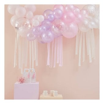 Ginger Ray Pastel and Ivory Balloon Arch with Streamers image number 2