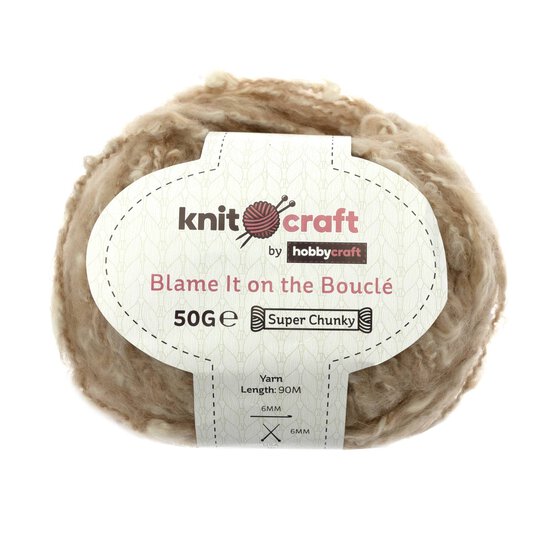 Knitcraft Neutral Blame It on the Bouclé Yarn 50g  image number 1