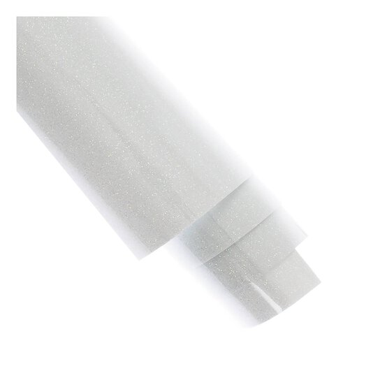 Siser Iridescent White Glitter Heat Transfer Vinyl 30cm x 50cm image number 3