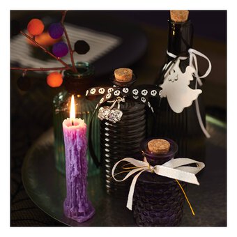 Black Skull Cherries Potion Bottle with Cork Top 17cm