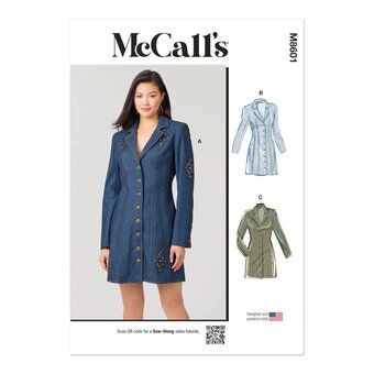 McCall's Women's Dress Sewing Pattern M8601 (6-14)