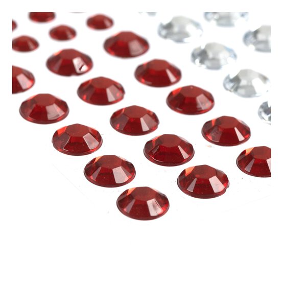 Red, White and Green Gem Stickers 197 Pack image number 3