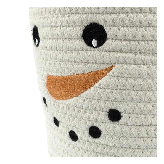 Snowman Rope Basket 20cm image number 3