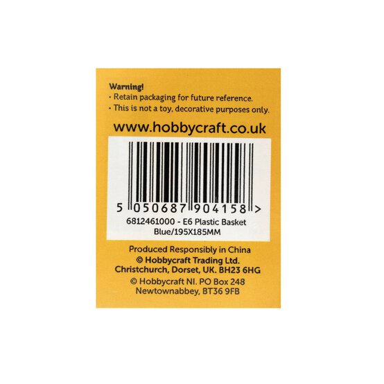 Blue Plastic Basket image number 5