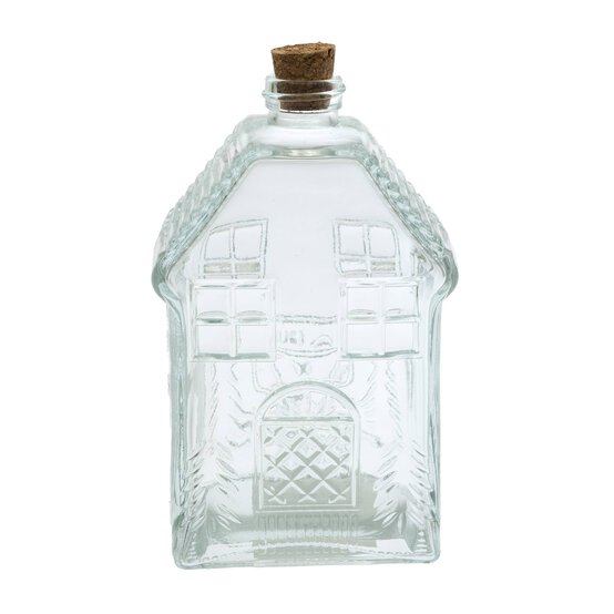 Glass Gingerbread House Jar with Cork image number 2