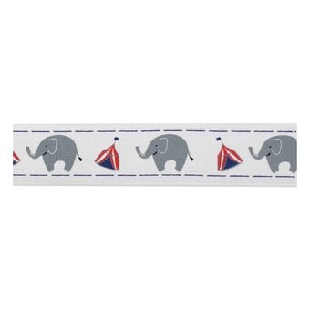 Circus Elephant Satin Ribbon 16mm x 4m