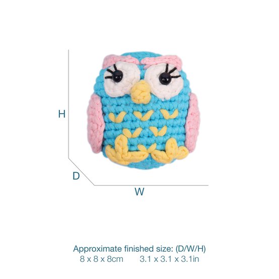 Trimits Beginner&rsquo;s Amigurumi Crochet Owl Kit image number 5