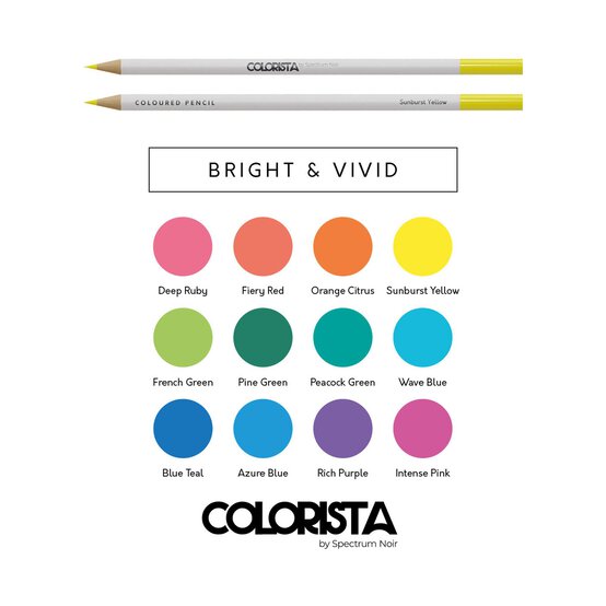Colorista Bright and Vivid Coloured Pencils 12 Pack  image number 2