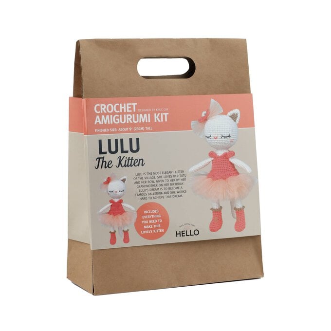 Lulu the Kitten Crochet Amigurumi Kit image number 1