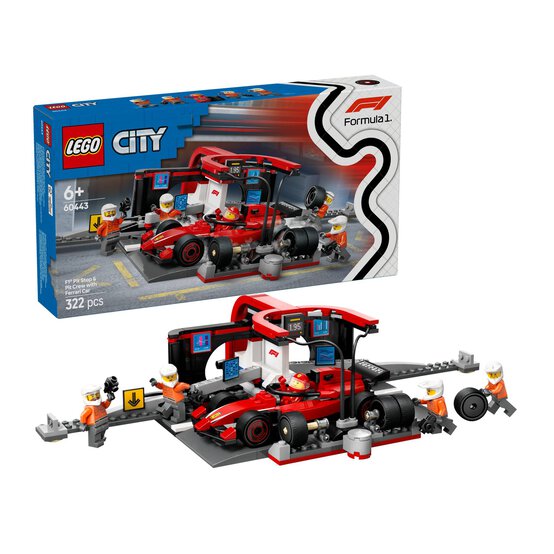 LEGO City F1 Pit Stop and Pit Crew with Ferrari Car image number 6