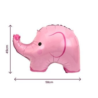 Large Pink Elephant Foil Balloon image number 2