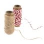 Red and Natural Twine 20m 2 Pack image number 1