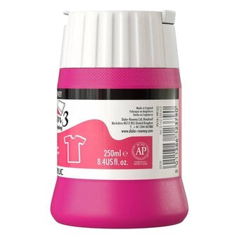 Daler-Rowney System3 Process Magenta Textile Screen Printing Acrylic Ink 250ml image number 2