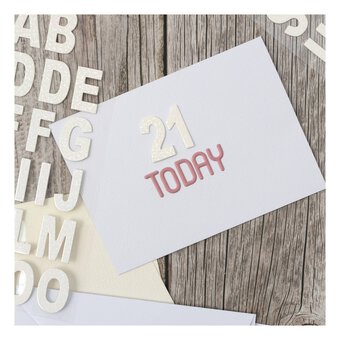 White Foil Chipboard Alphabet Stickers 