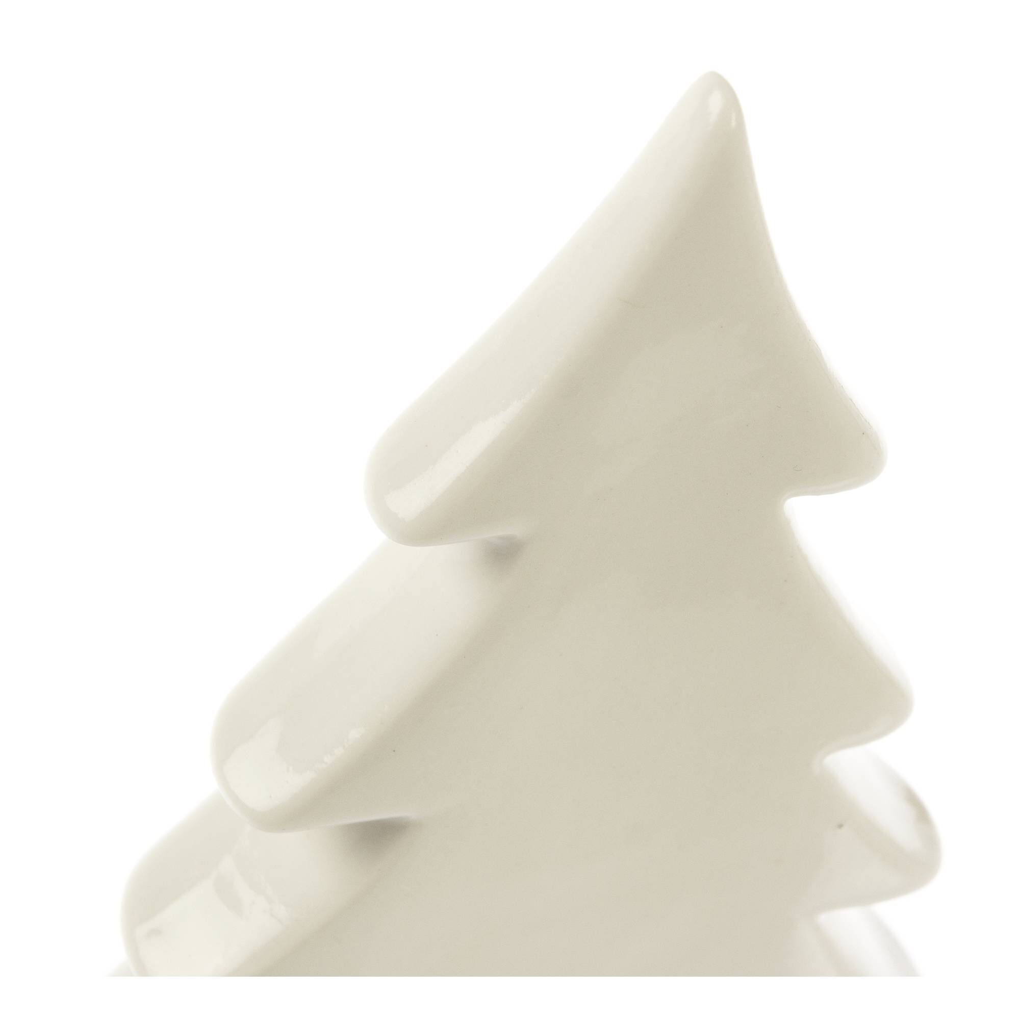 White Glaze Ceramic Flat Tree 19cm Hobbycraft