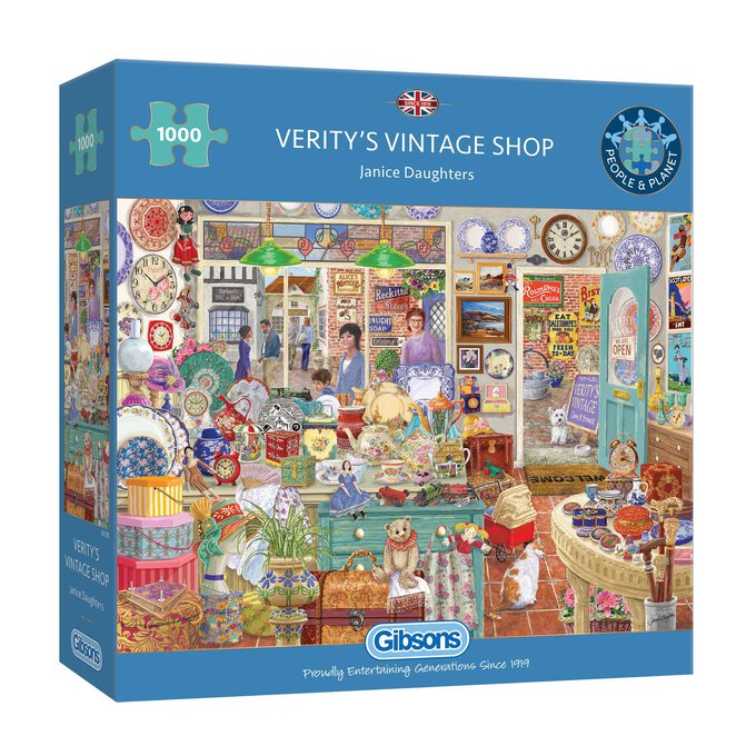 Gibsons Verity’s Vintage Shop Jigsaw Puzzle 1000 Pieces image number 1