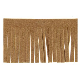 Tan Suede Fringe by the Metre