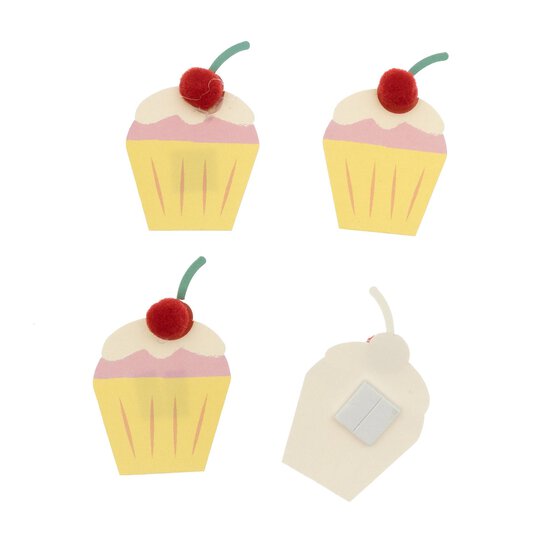Cherry Cupcake Card Toppers 4 Pack  image number 3