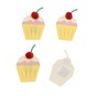 Cherry Cupcake Card Toppers 4 Pack  image number 3