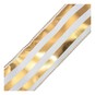 Gold Striped Wire Edge Printed Ribbon 63mm x 3m image number 3