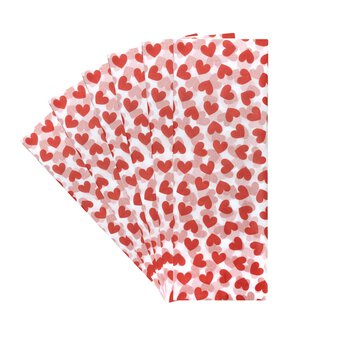 Heart Printed Tissue Paper 50cm x 70cm 6 Pack