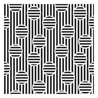 Cadence Stripes and Circles Home D&eacute;cor Stencil 25cm x 25cm 