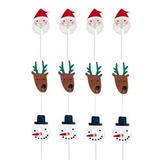 Christmas Cupcake Toppers 12 Pack