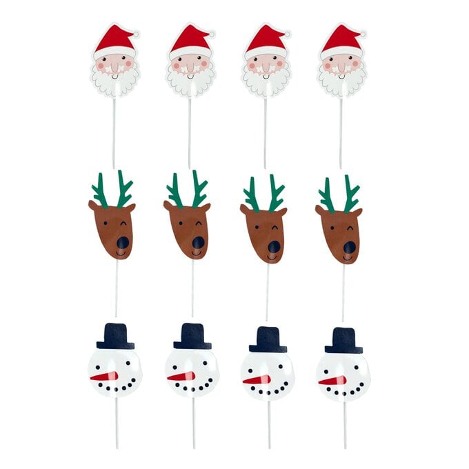 Christmas Cupcake Toppers 12 Pack image number 1